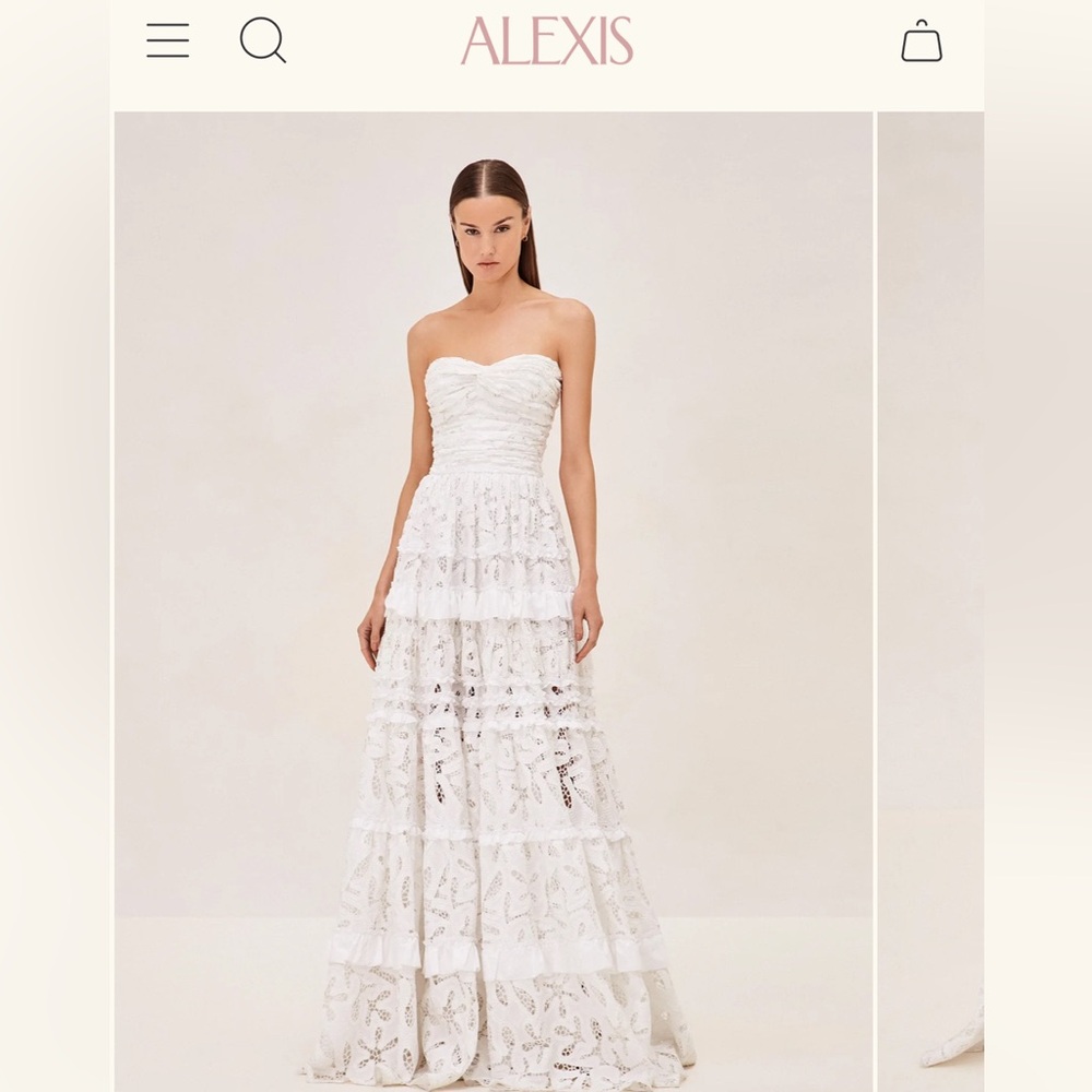 Alexis Ottilie White Maxi Dress - NEW